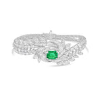 Emerald And Diamond Bracelet With Whirlpool-Shaped Center