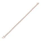 Lab-Grown Round Diamond Tennis Bracelet, 3-Prong, 14K Gold