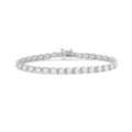 Lab-Grown Round Diamond Tennis Bracelet, 3-Prong, 14K Gold