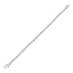 Lab-Grown Round Diamond Tennis Bracelet, 3-Prong, 14K Gold