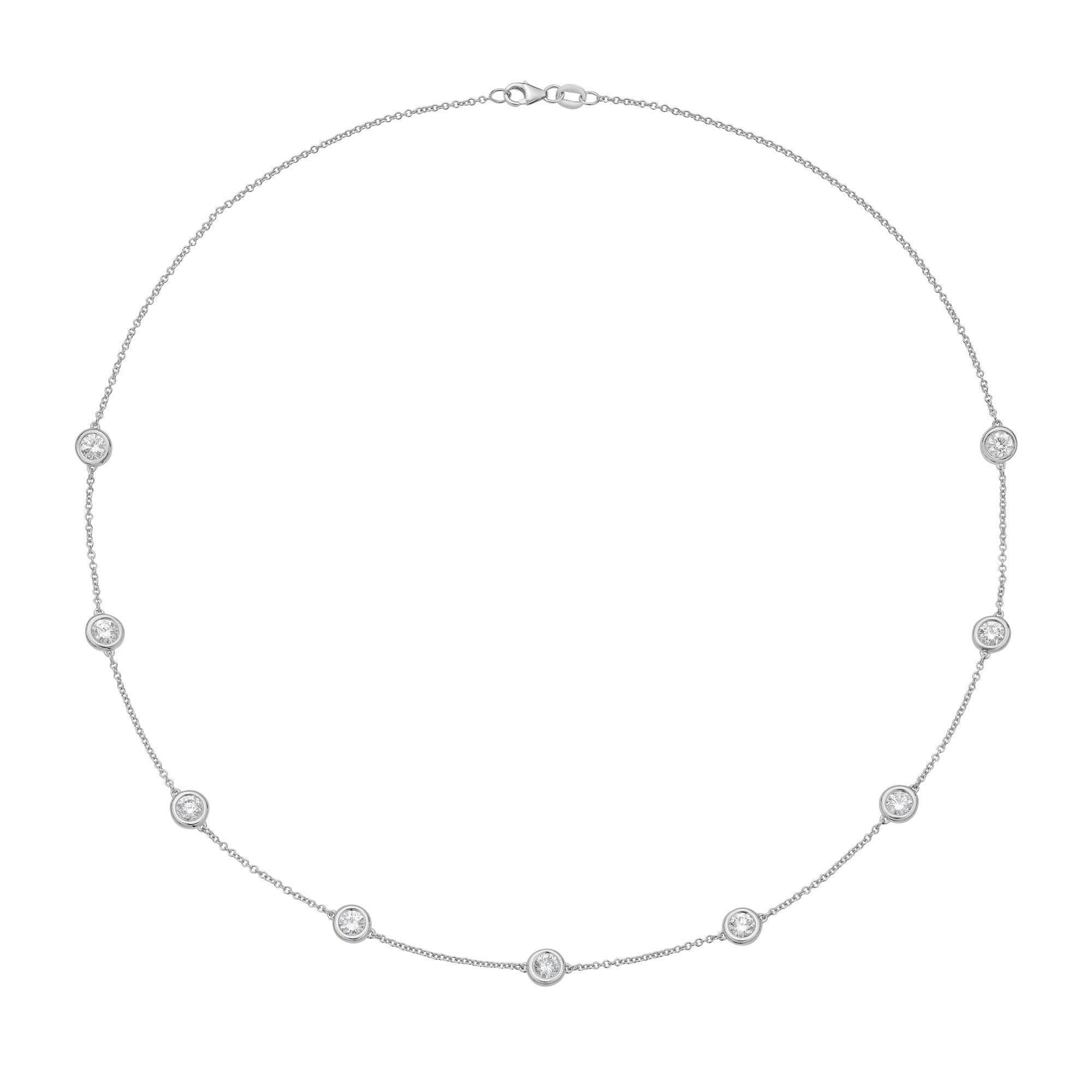 Lab-Grown Diamonds By The Yard Necklace, 14K Gold