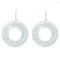 Micro-pave Round Drop Earrings