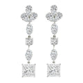 Multi Shaped Diamond Drop Earrings