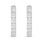 Lab Grown Round Diamond Hoop Earrings - 1.00"
