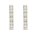 Lab Grown Round Diamond Hoop Earrings - 1.00"