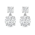 Lab Grown Two Round Diamond Earrings