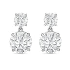 Lab Grown Two Round Diamond Earrings