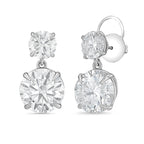 Lab Grown Two Round Diamond Earrings