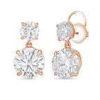 Lab Grown Two Round Diamond Earrings
