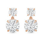 Lab Grown Two Round Diamond Earrings