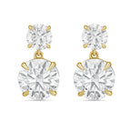 Lab Grown Two Round Diamond Earrings