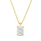 Lab Grown Cushion Diamond North South Pendant