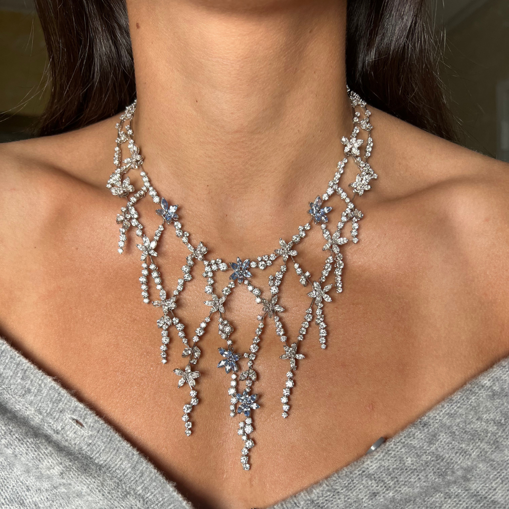 Sapphire And Diamond Vine Necklace