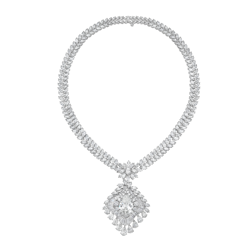 Pear Shaped Diamond Two-fer Necklace