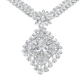 Pear Shaped Diamond Two-fer Necklace