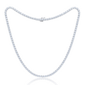4 Prong Round Diamond Tennis Necklace