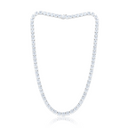 4 Prong Round Diamond Tennis Necklace