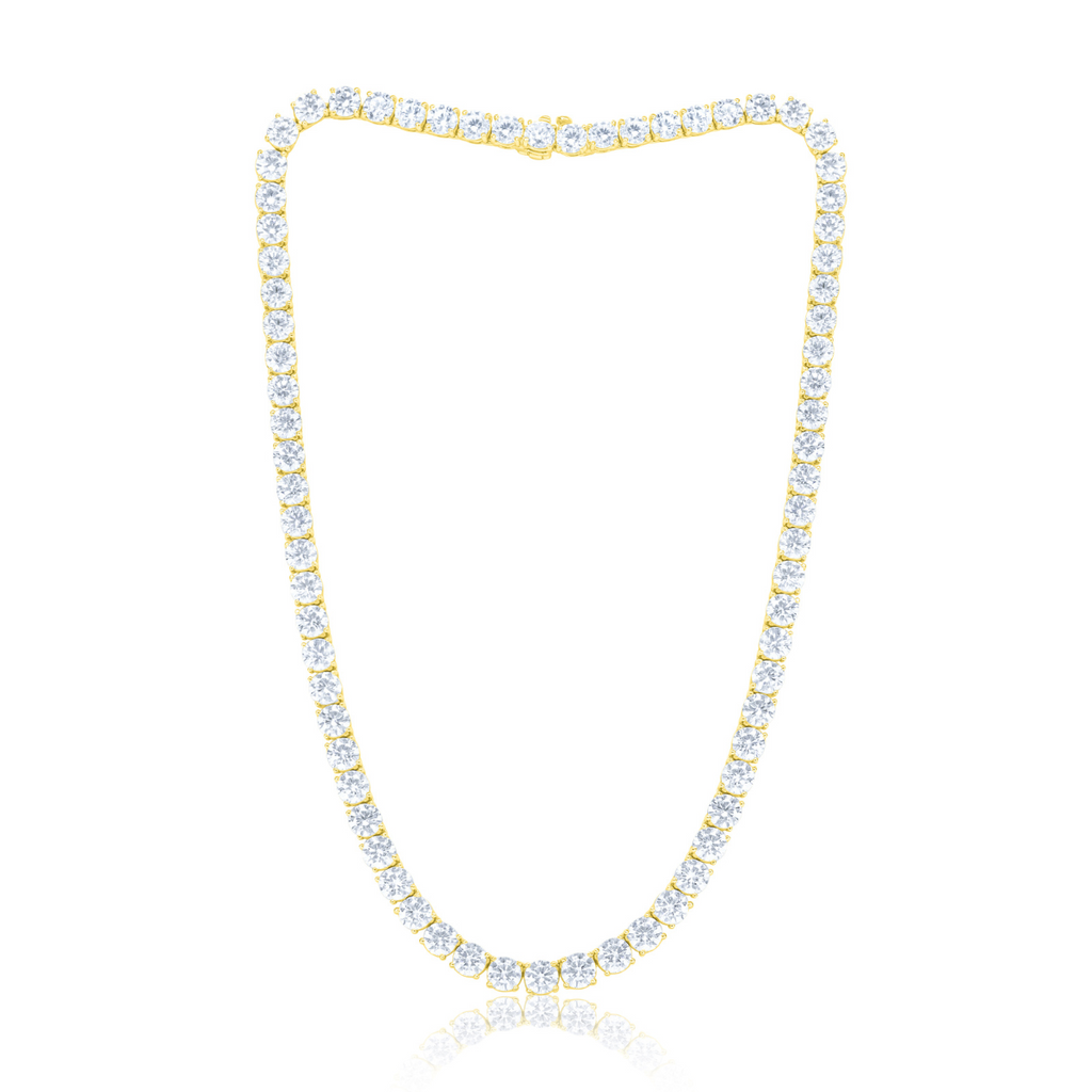 4 Prong Round Diamond Tennis Necklace