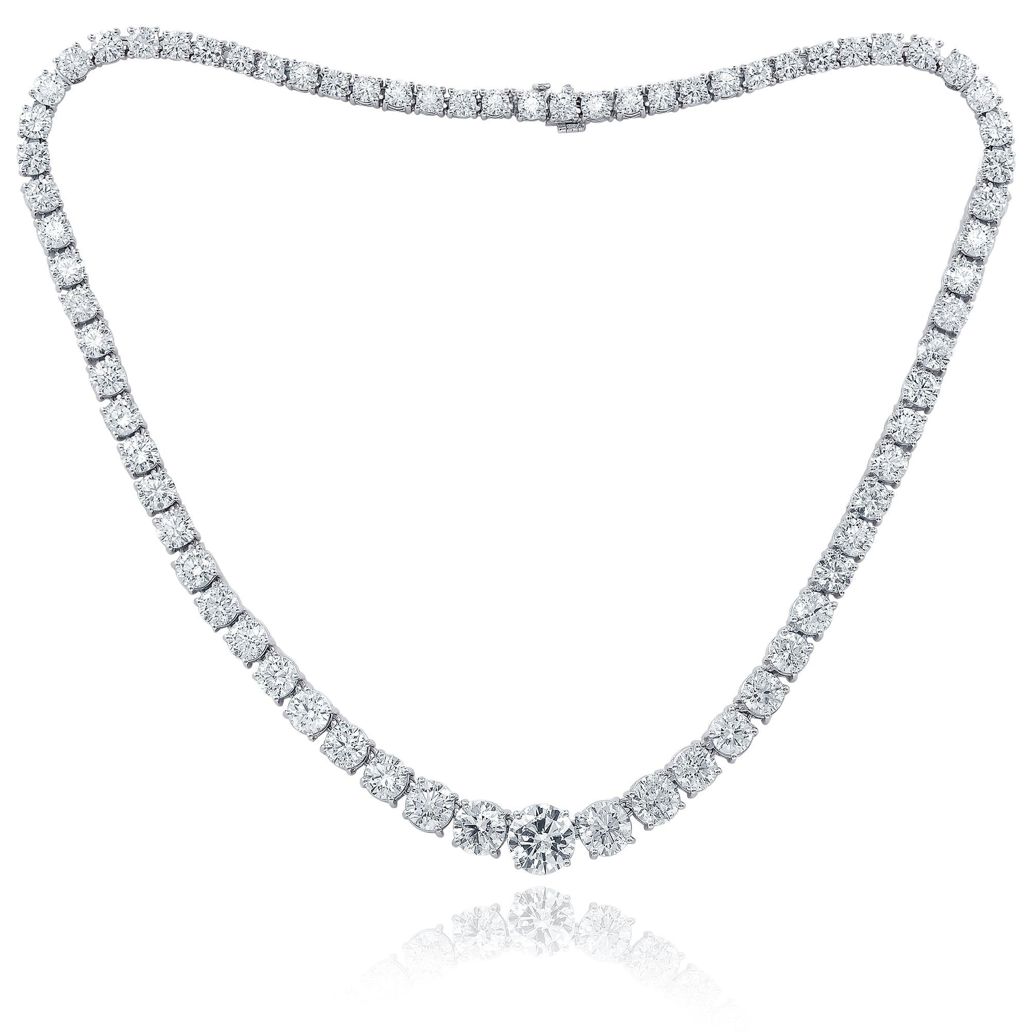 45.49cts Round Diamond Riviera Necklace