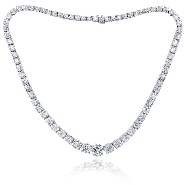 45.49cts Round Diamond Riviera Necklace