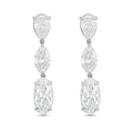 Lab Grown Multi Shaped Diamond Drop Earrings