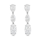 Lab Grown Multi Shaped Diamond Drop Earrings