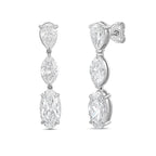 Lab Grown Multi Shaped Diamond Drop Earrings