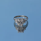 Lab-Grown Radiant Three-Stone Engagement Ring with Trapezoids