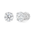 Lab-Grown Round Diamond Stud Earrings, 4-Prong