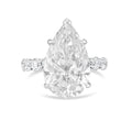 Lab-Grown Pear Diamond Engagement Pave Ring, 18K Gold