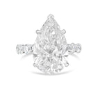Lab-Grown Pear Diamond Engagement Pave Ring, 18K Gold