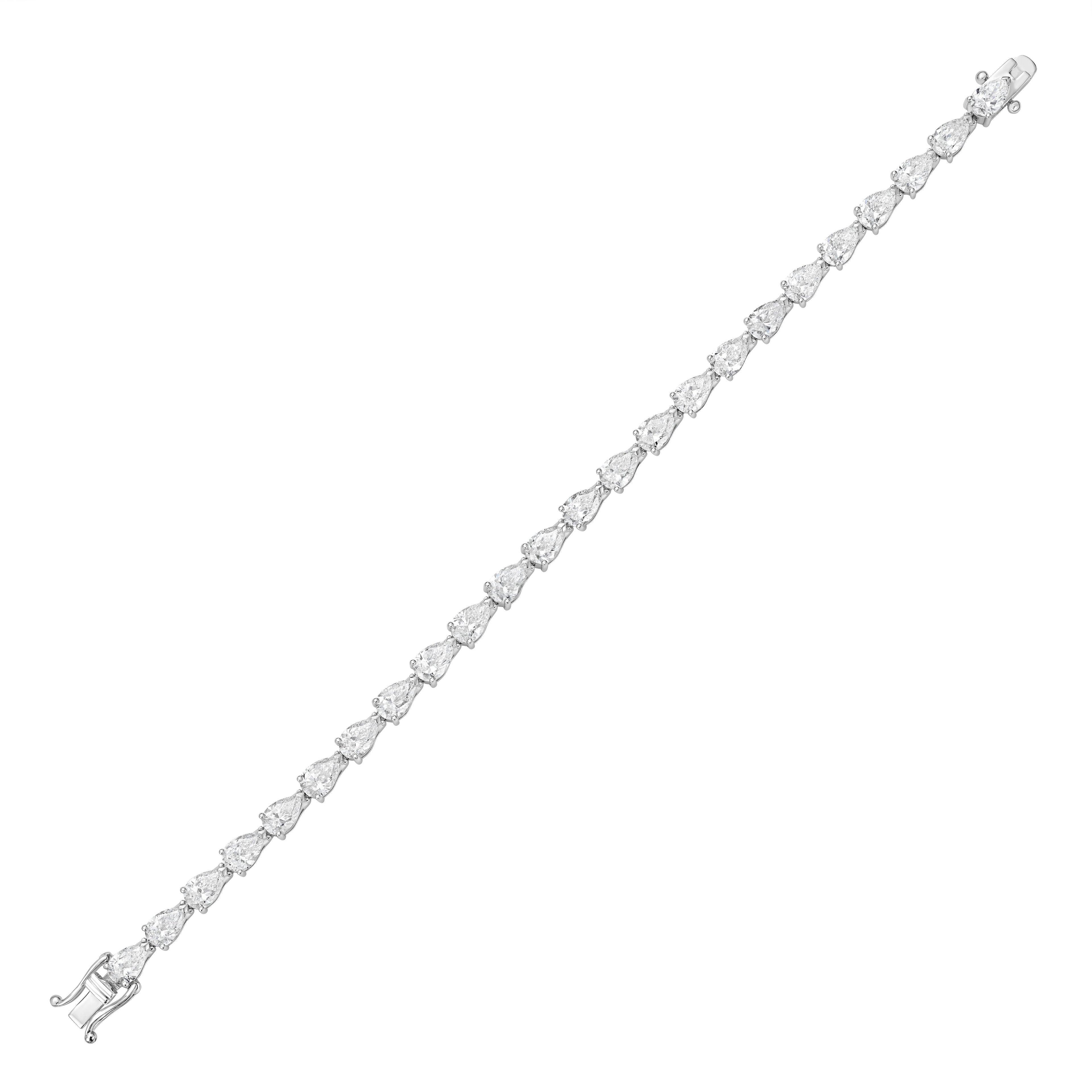 Lab Grown East-West Pear Diamond Bracelet