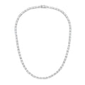 Lab Grown Oval And Emerald Diamond Tennis Necklace