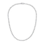 Lab Grown Oval And Emerald Diamond Tennis Necklace