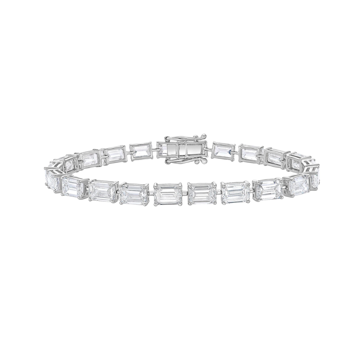 Lab Grown Emerald Cut Tennis Bracelet