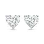 Lab Grown Heart Diamond Stud Earrings
