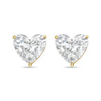 Lab Grown Heart Diamond Stud Earrings