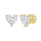 Lab Grown Heart Diamond Stud Earrings