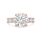 Lab-Grown Round Diamond Ring with Accents