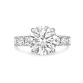 Lab-Grown Round Diamond Ring with Accents