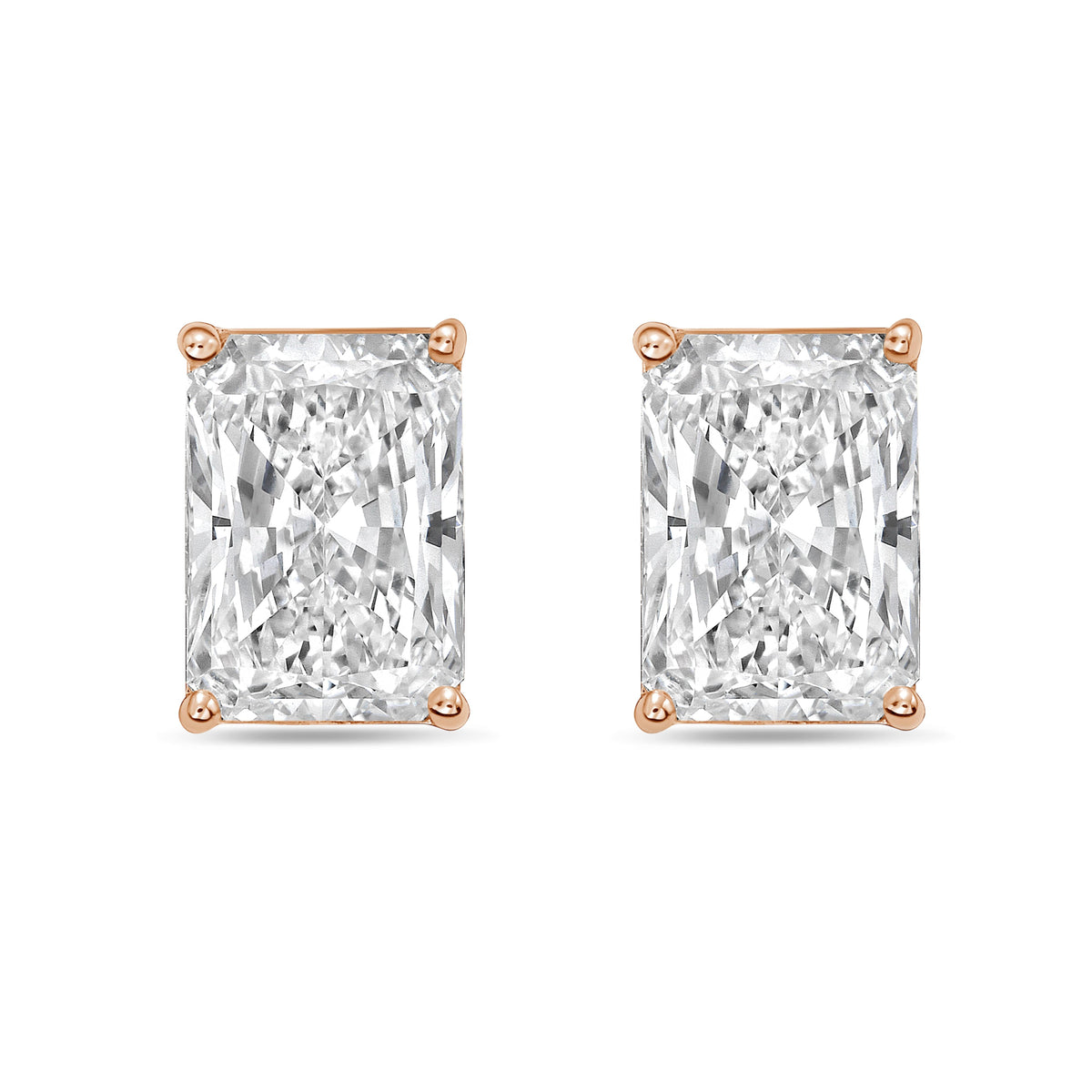 Lab Grown Radiant Cut Diamond Studs