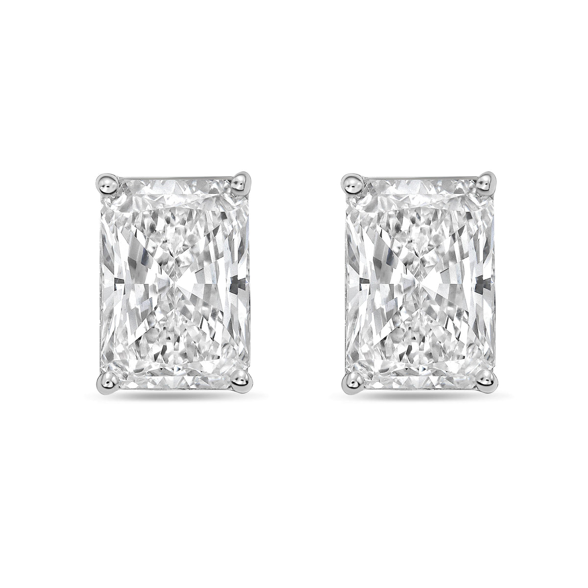 Lab Grown Radiant Cut Diamond Studs