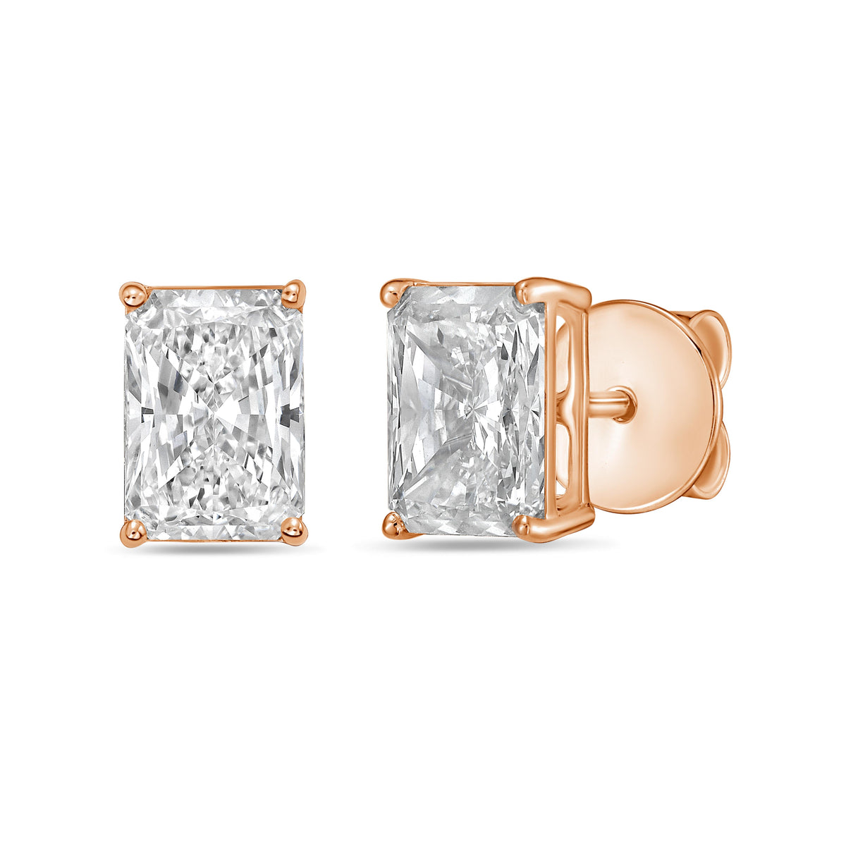 Lab Grown Radiant Cut Diamond Studs