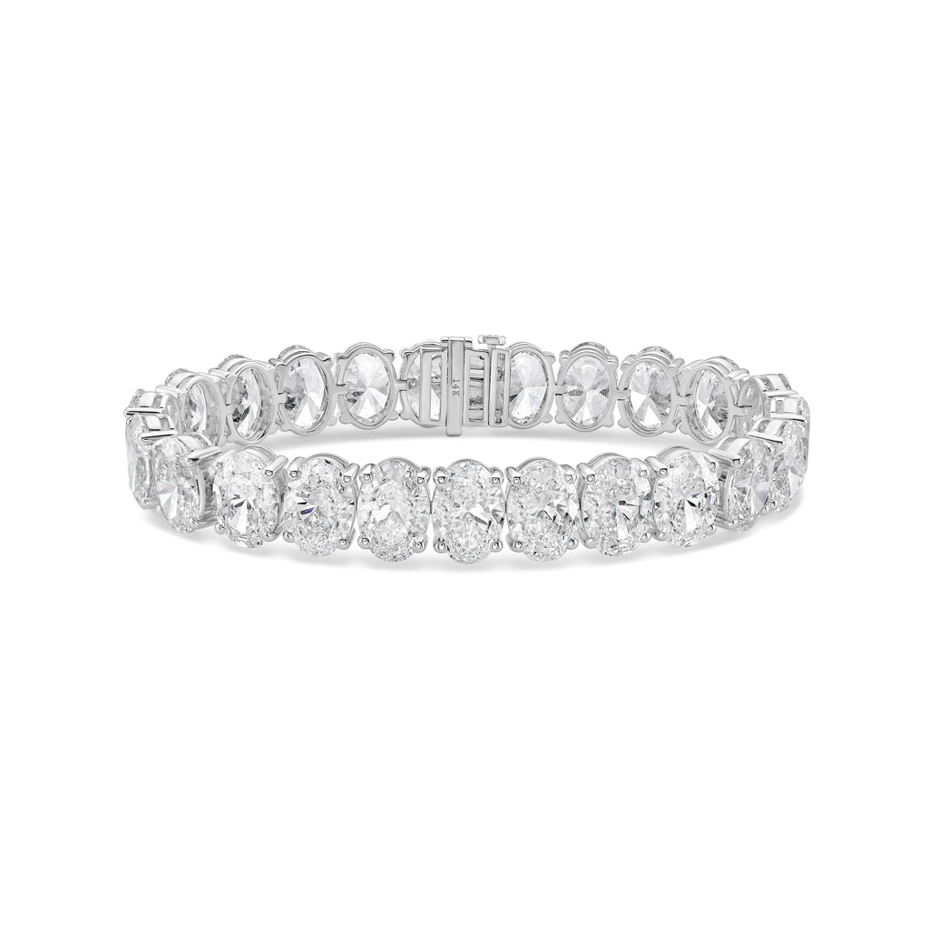 Lab Grown Oval Diamond Tennis Bracelet