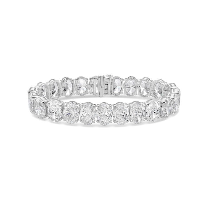 Lab Grown Oval Diamond Tennis Bracelet
