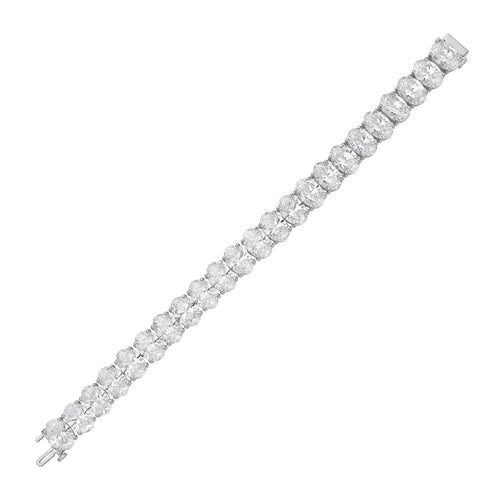 Lab Grown Oval Diamond Tennis Bracelet