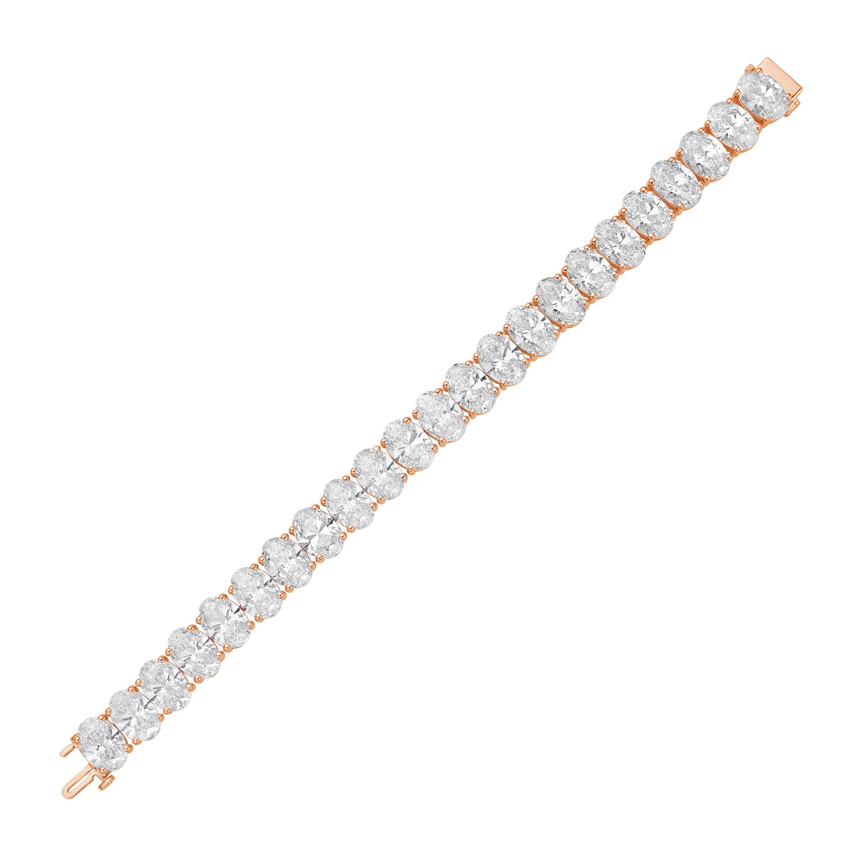 Lab Grown Oval Diamond Tennis Bracelet