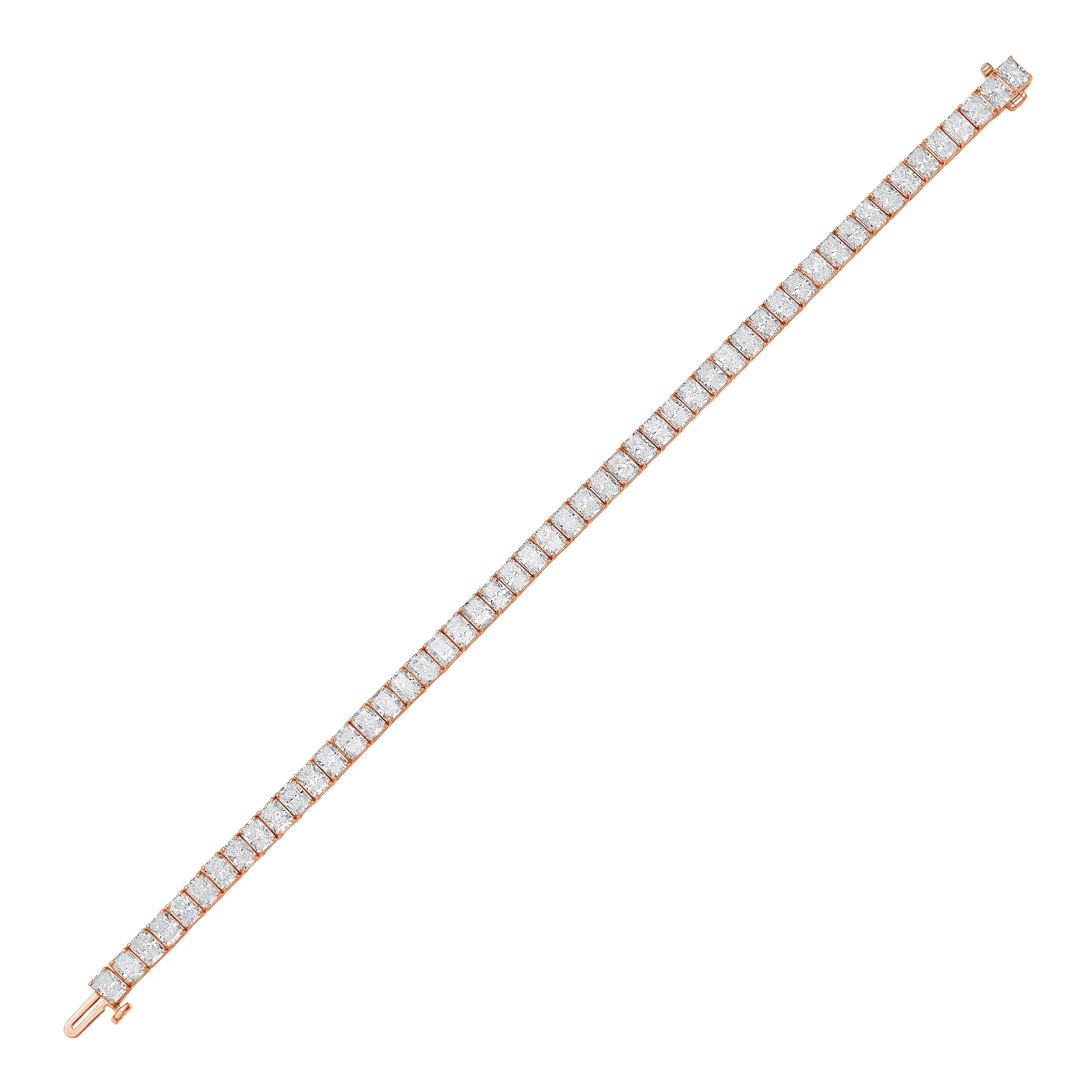 Lab Grown Radiant Cut Diamond Tennis Bracelet