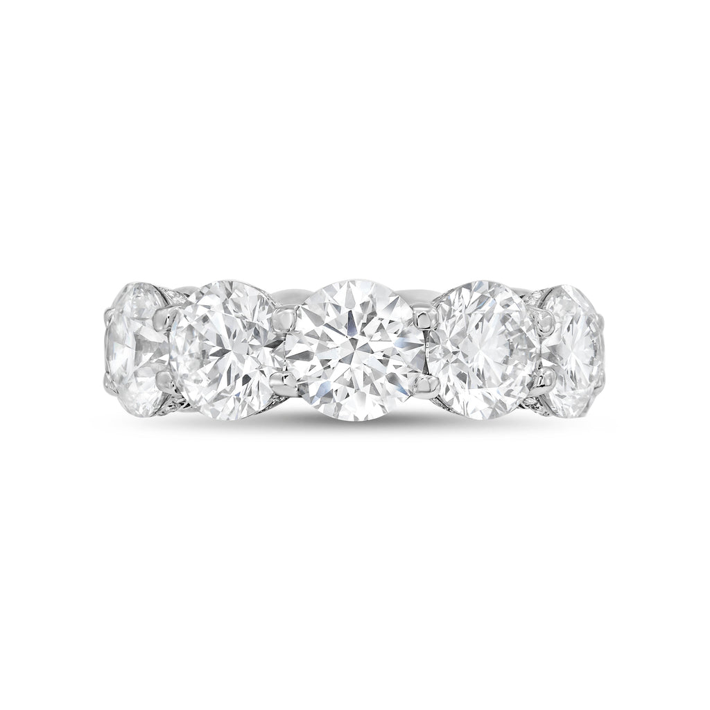 Lab-Grown Round Eternity Band With Micro Pavé Side