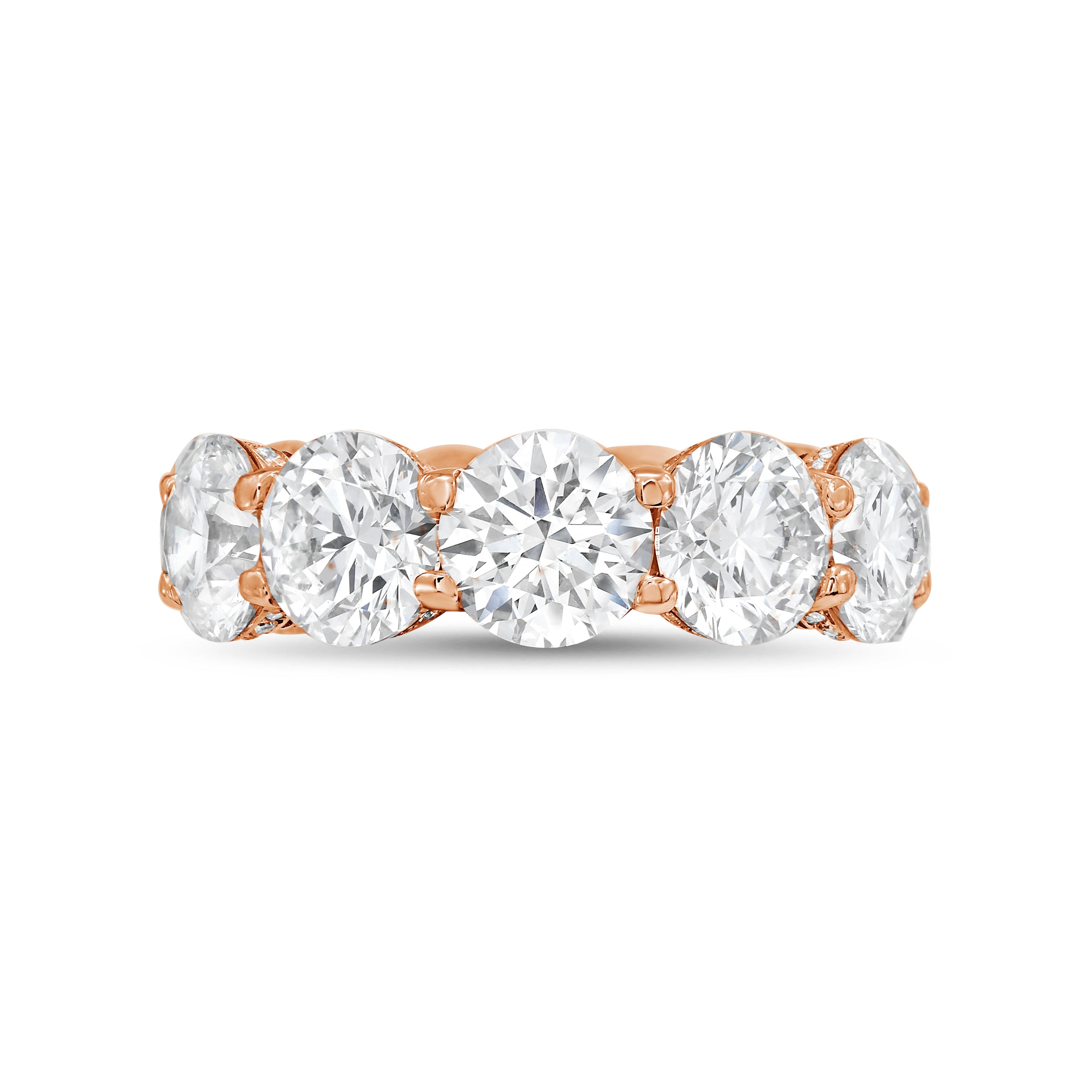 Lab-Grown Round Eternity Band With Micro Pavé Side